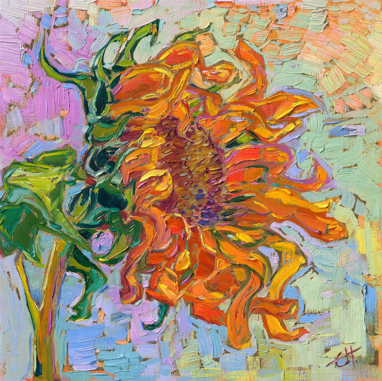 Sunflower Bloom Oil Painting