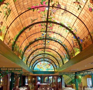 Stained Glass Barrel Vault Ceiling