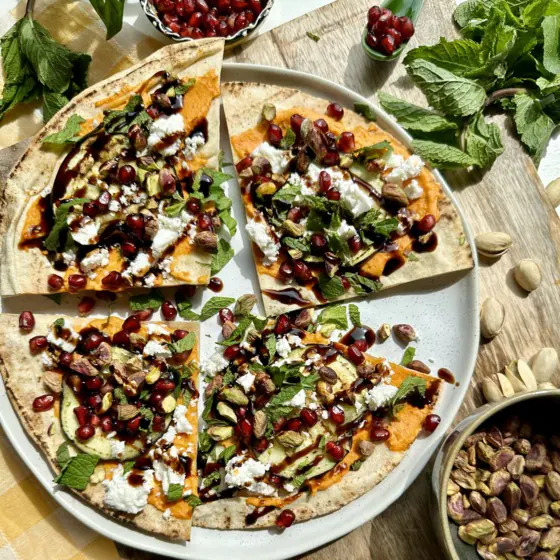 Flatbread Hummus Pomegranate