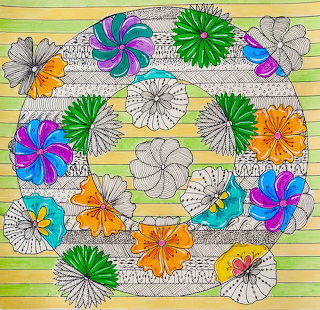 Colorful Mandala Flower Collage