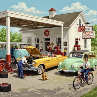 Vintage Gas Station
