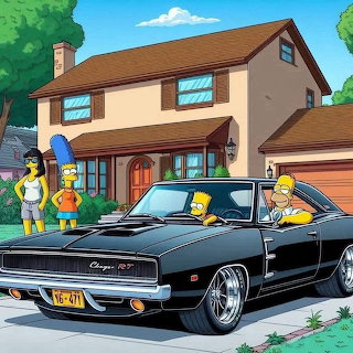 Simpsons Family House and Car