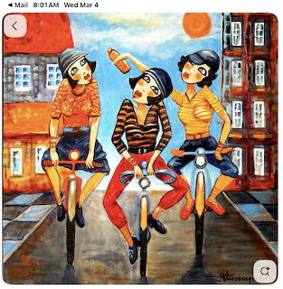 Three Friends on City Bench