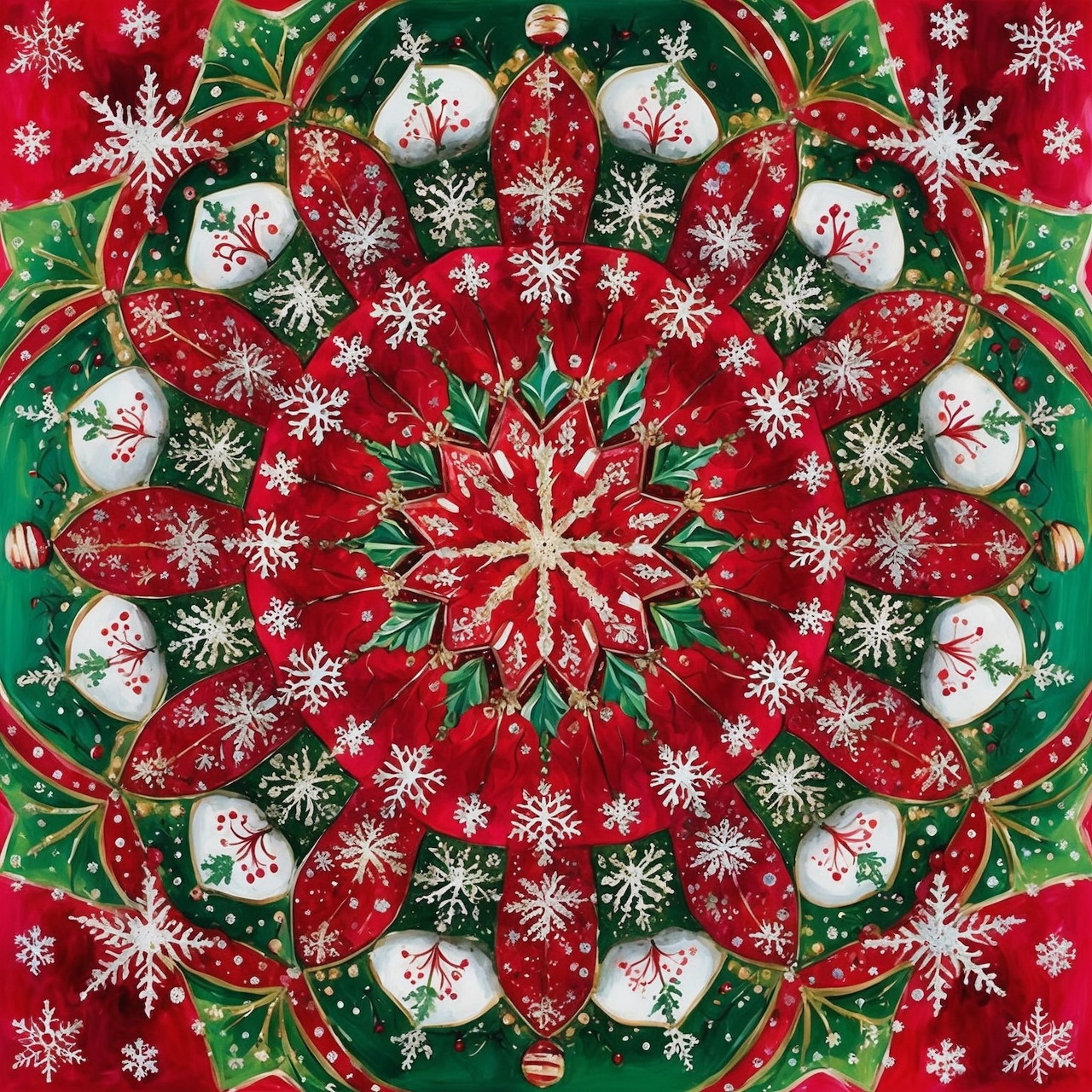 Christmas Kaleidoscope Mandala