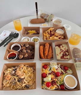 Korean Foods Takeout Spread