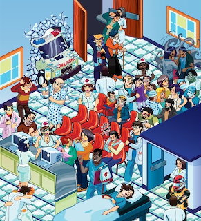 Isometric Hospital Waiting Room