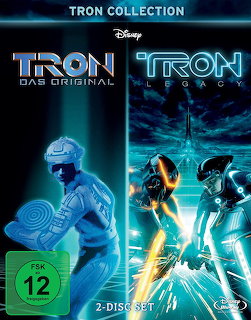 Tron Collection 2-disc DVD set cover showing characters in illuminated suits against digital grid backgrounds