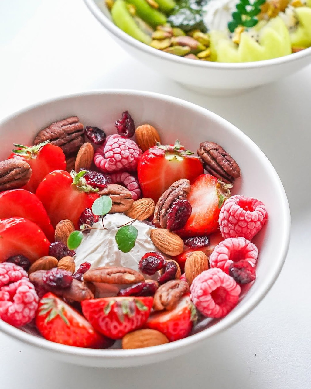 Assortment of fresh strawberries, blueberries, raspberries and blackberries