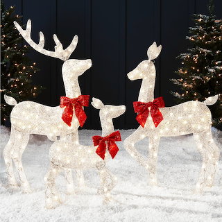 Illuminated Christmas Reindeer Family