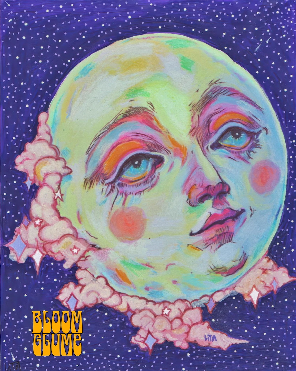 Vintage Moon Face