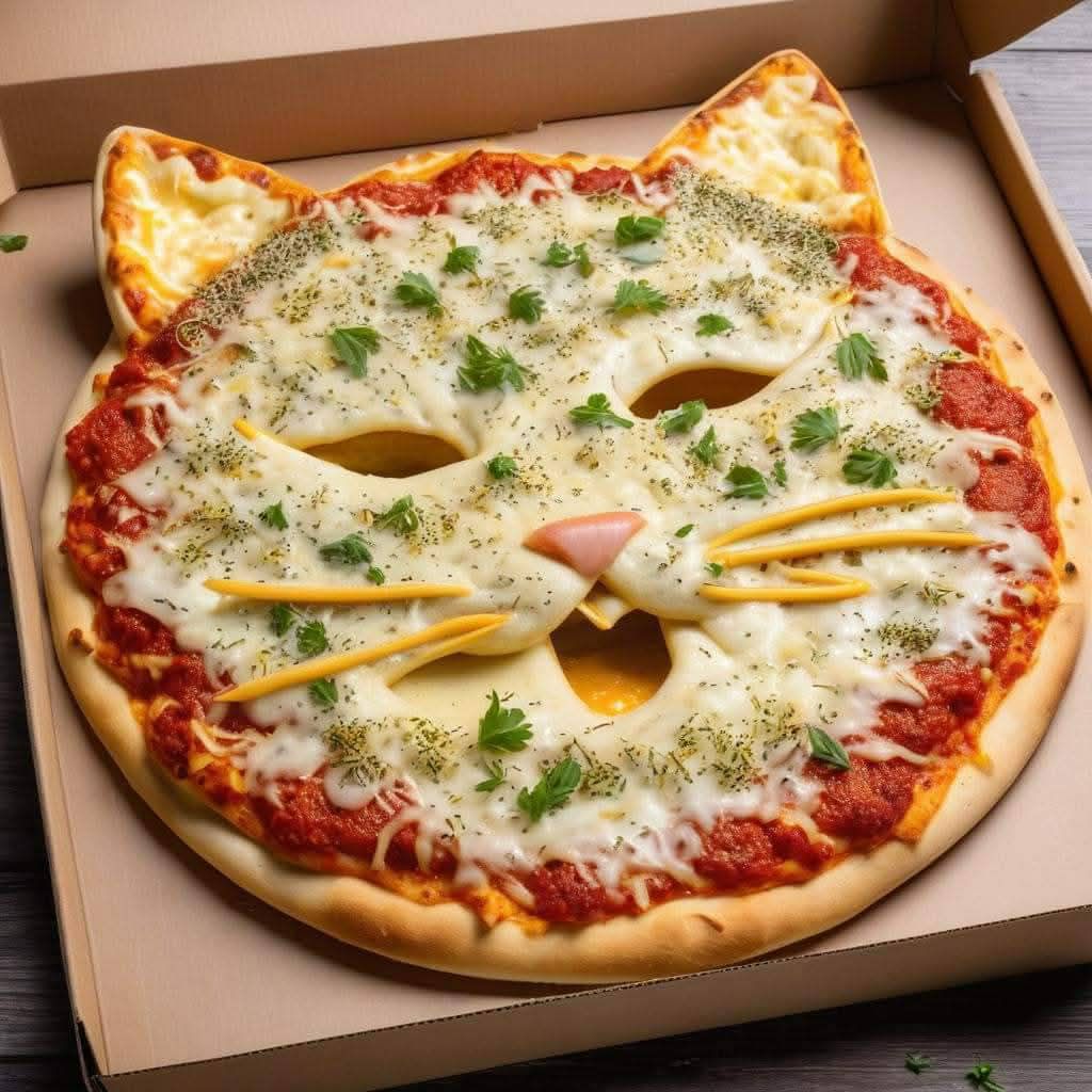 Cat Face Pizza