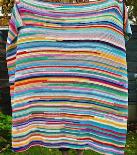 Colorful Striped Crochet Blanket