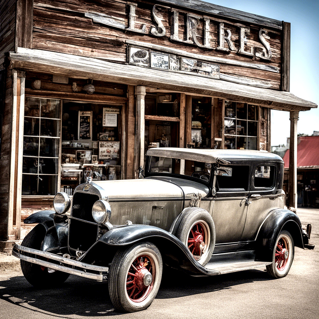 Antique Car at Country General Store