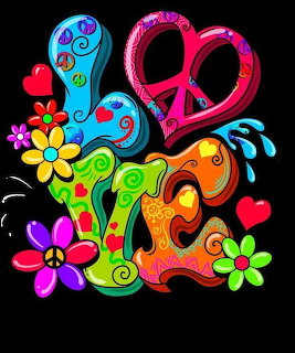 Colorful Love Peace Sign Art