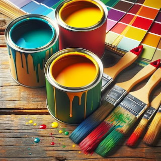 Paint Cans and Brushes