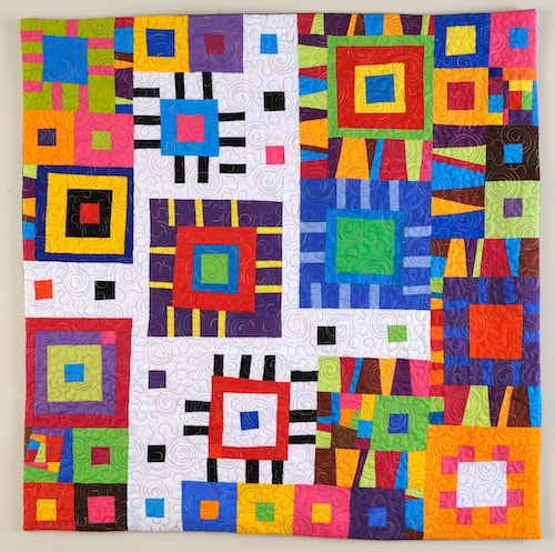 Colorful Geometric Quilt