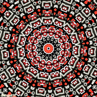 Red Black White Mandala