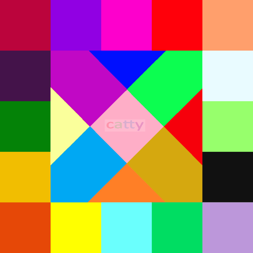 Abstract geometric pattern with colorful squares and diagonal shapes in bright colors including pink, blue, green, yellow, and red