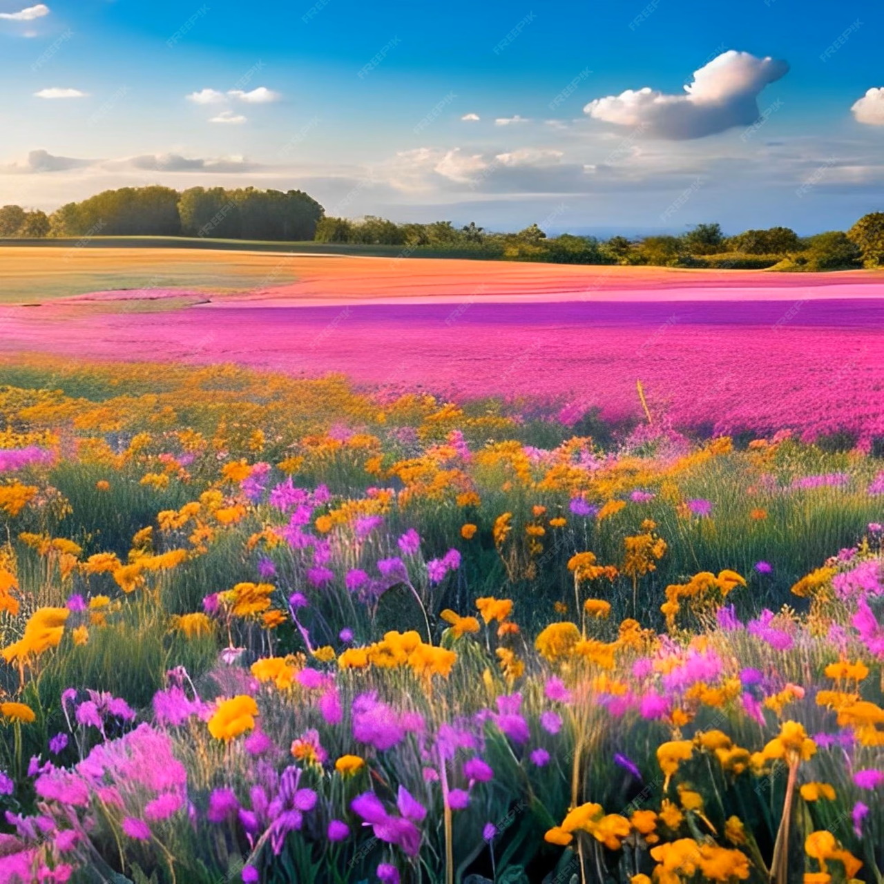 Beautiful Field of Flowers
