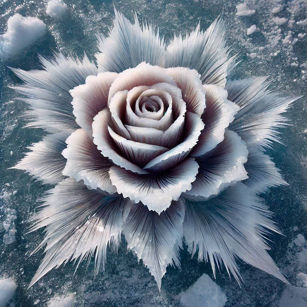 Frozen Rose Fantasy Art