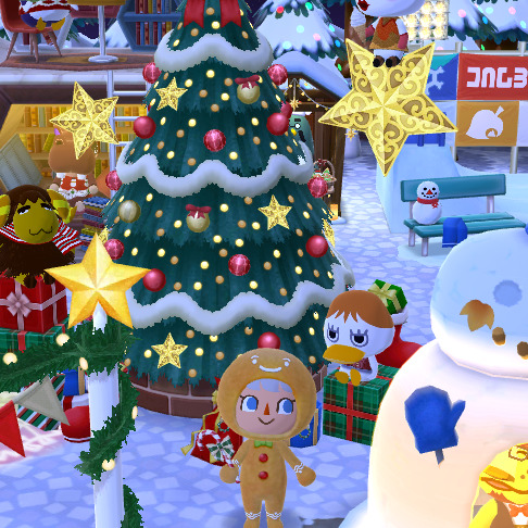 Animal Crossing Christmas Scene