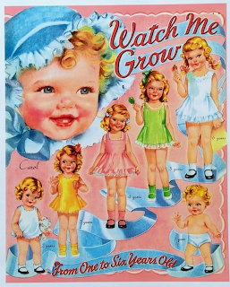 Vintage Paper Dolls Growing Girl