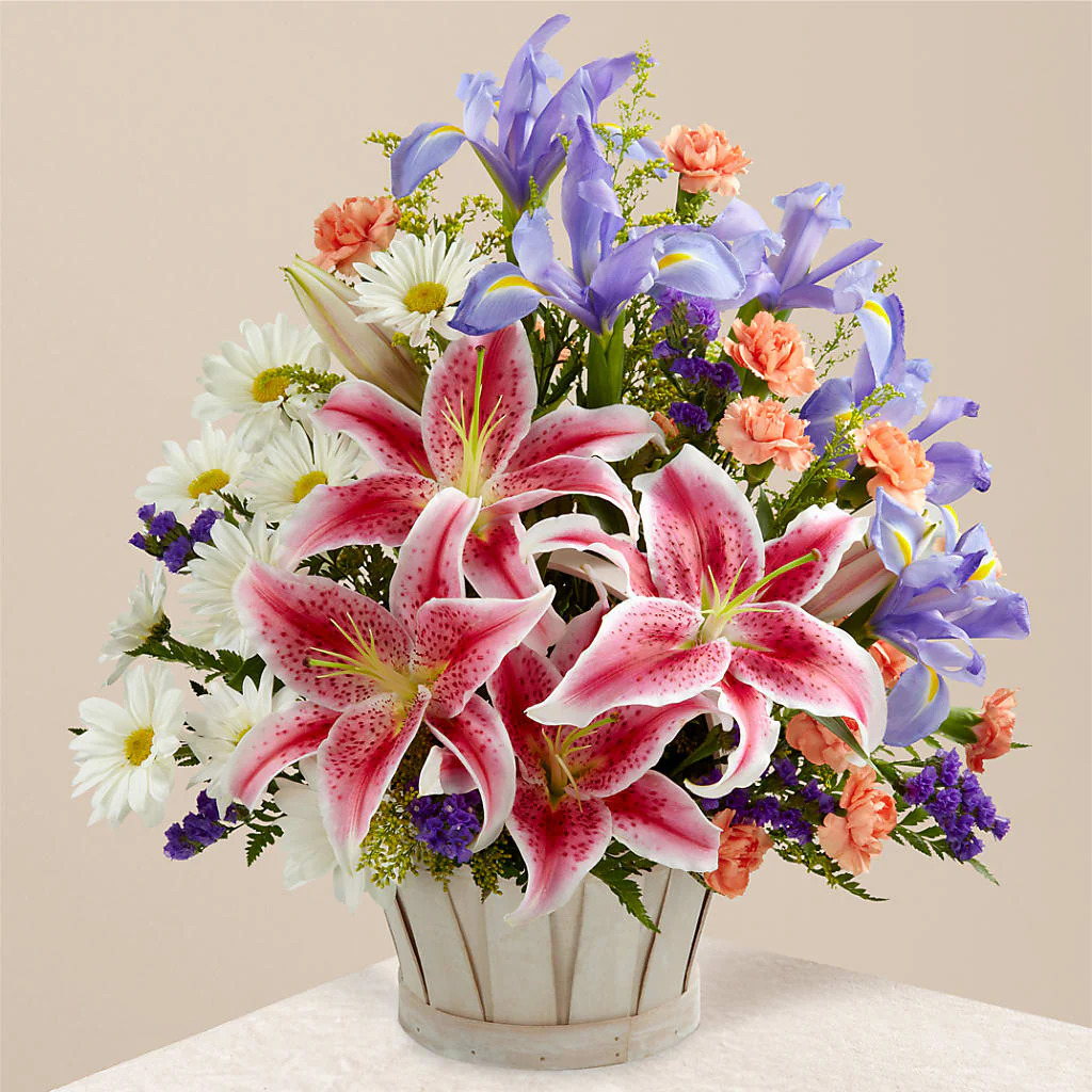 Star Lilies and Irises Bouquet