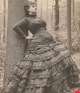 Victorian Woman by Tree