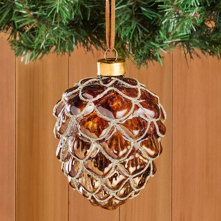 Glass Pinecone Christmas Ornament