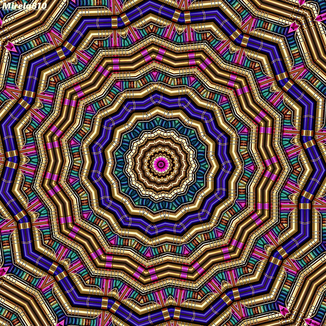 Colorful Geometric Mandala