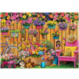 Garden Fence with Flowers