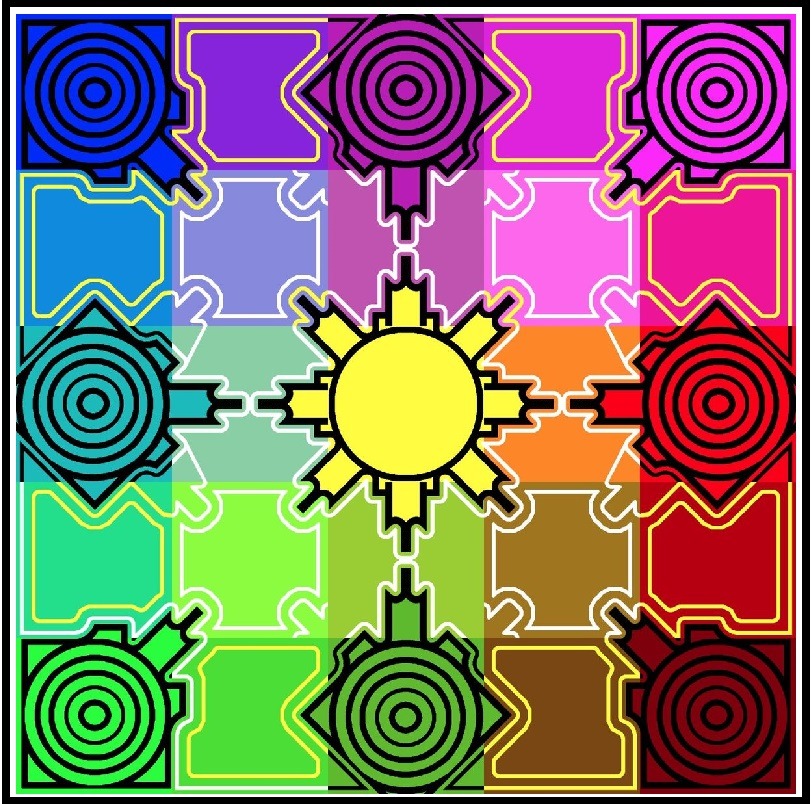 abstract color patchwork