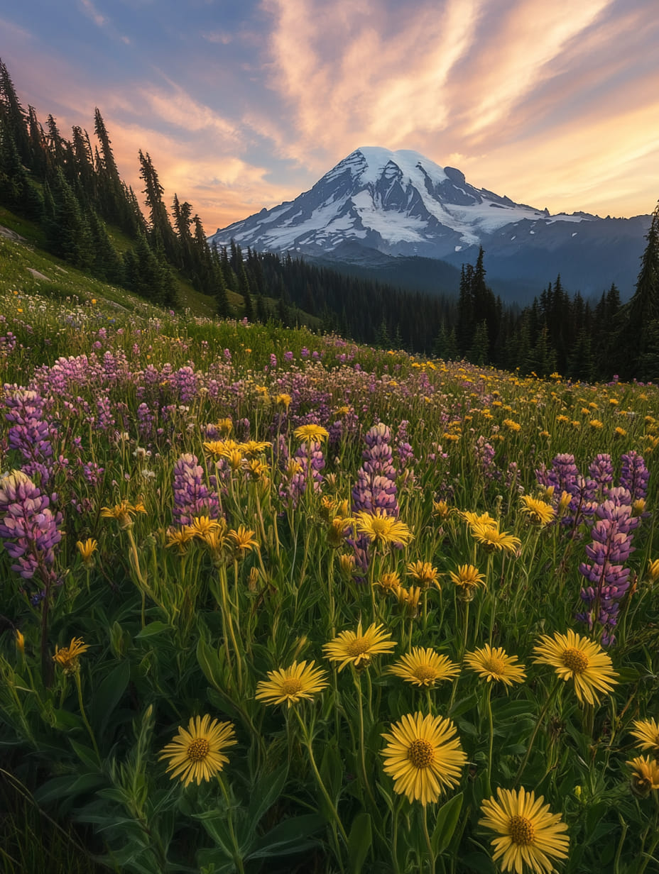 Mount Rainier Wildflower Meadow