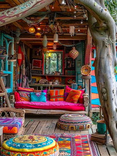 Vibrant Rustic Bohemian Porch