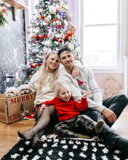 Family Christmas Morning Portrait