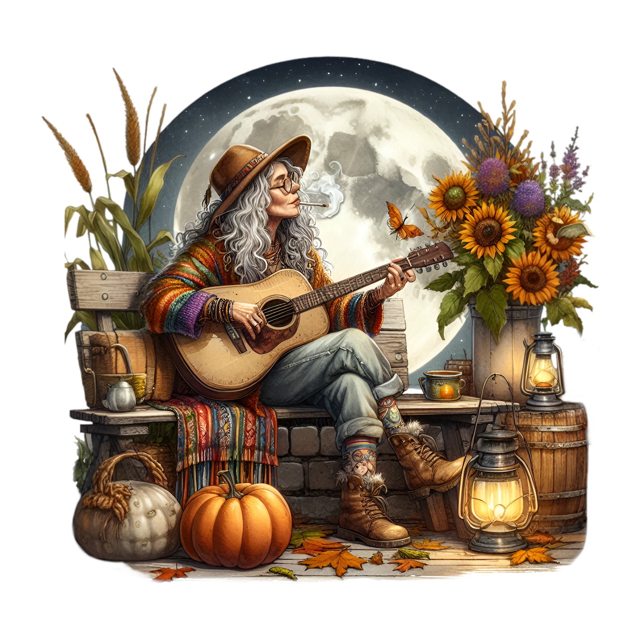 Hippie Granny Guitar
