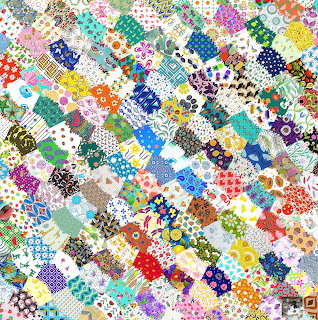 Colorful Hexagonal Patchwork Quilt Pattern