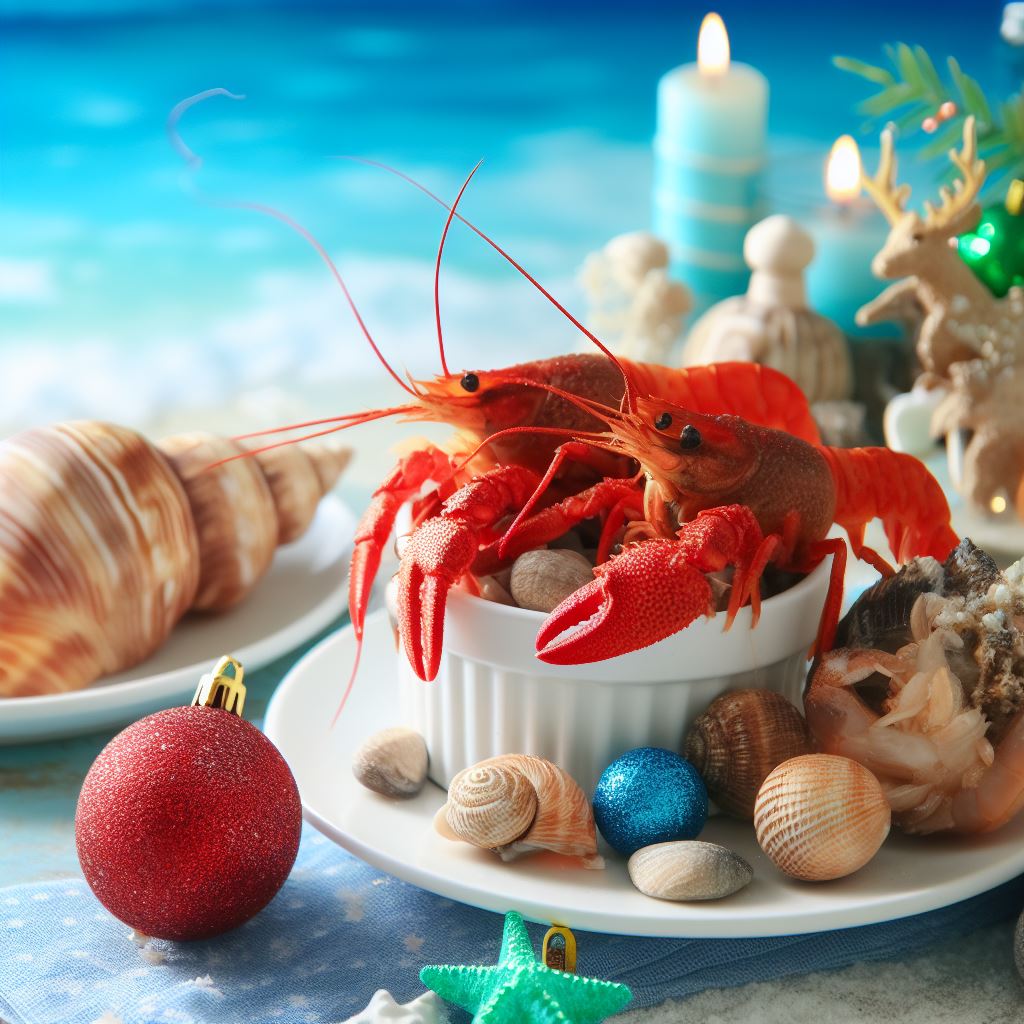 Lobster and Seashells Display