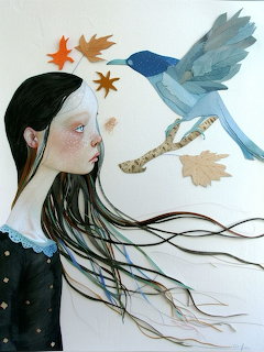 Girl and Blue Bird
