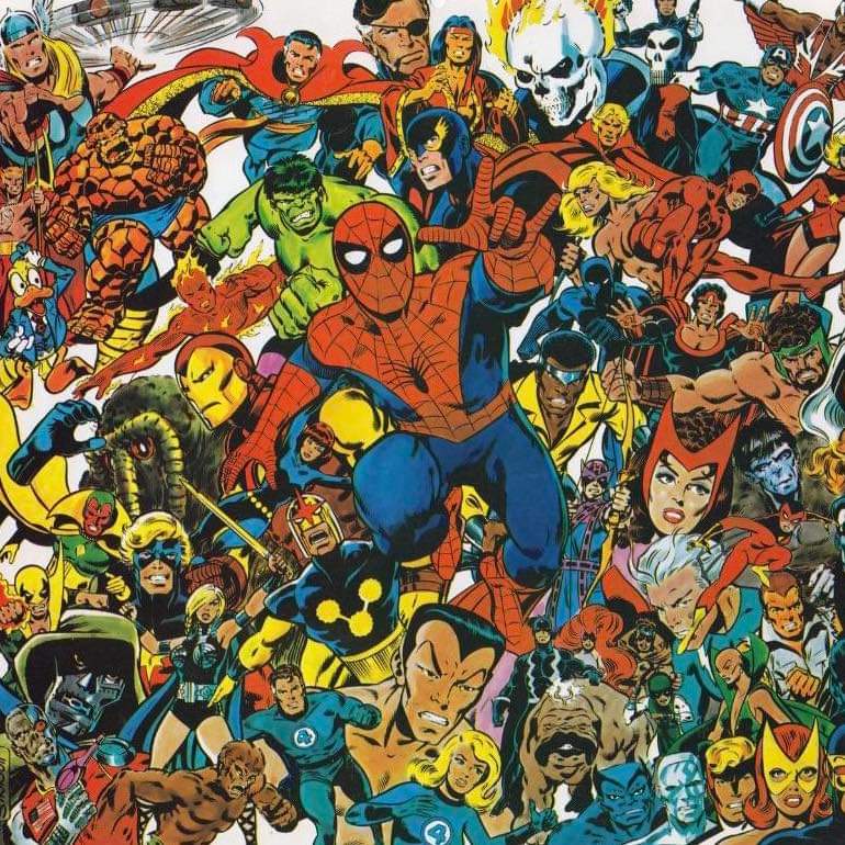 Marvel Comics Superhero Collage