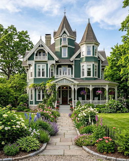 Victorian Mansion with Garden