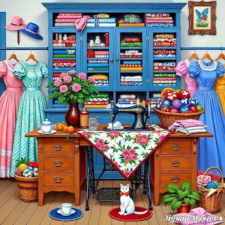 Cozy Sewing Room Interior