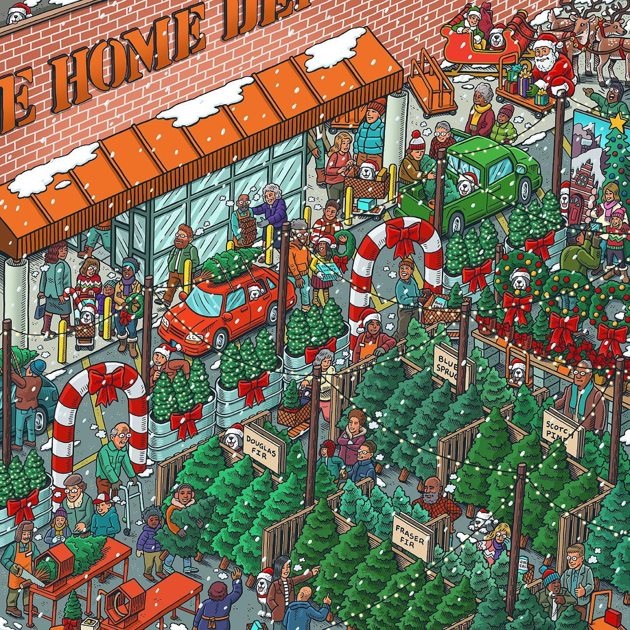 Christmas Home Depot Scene