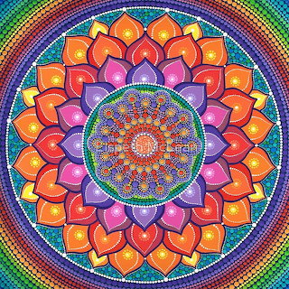 Colorful Lotus Mandala Art