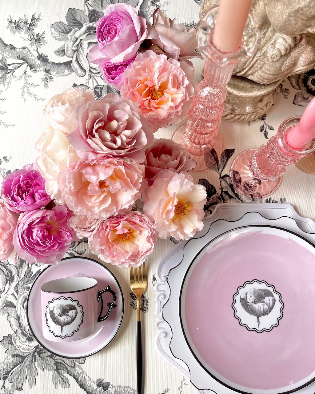 Pink Table Setting
