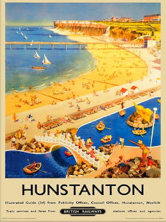 Hunstanton Beach Vintage Poster