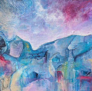 Abstract Blue Landscape