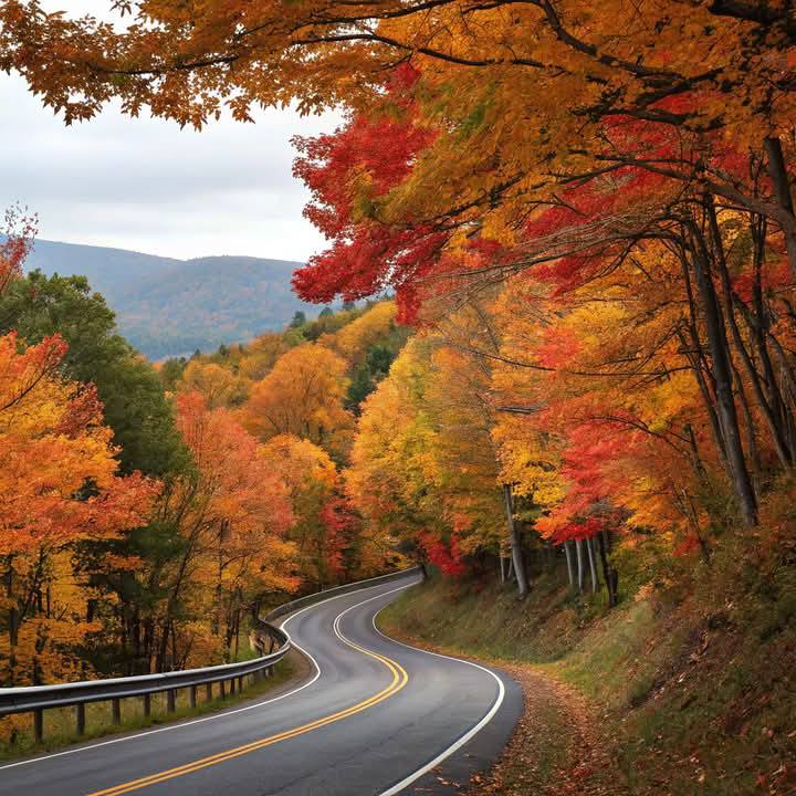 Autumn Forest Road