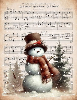 Snowman on Sheet Music