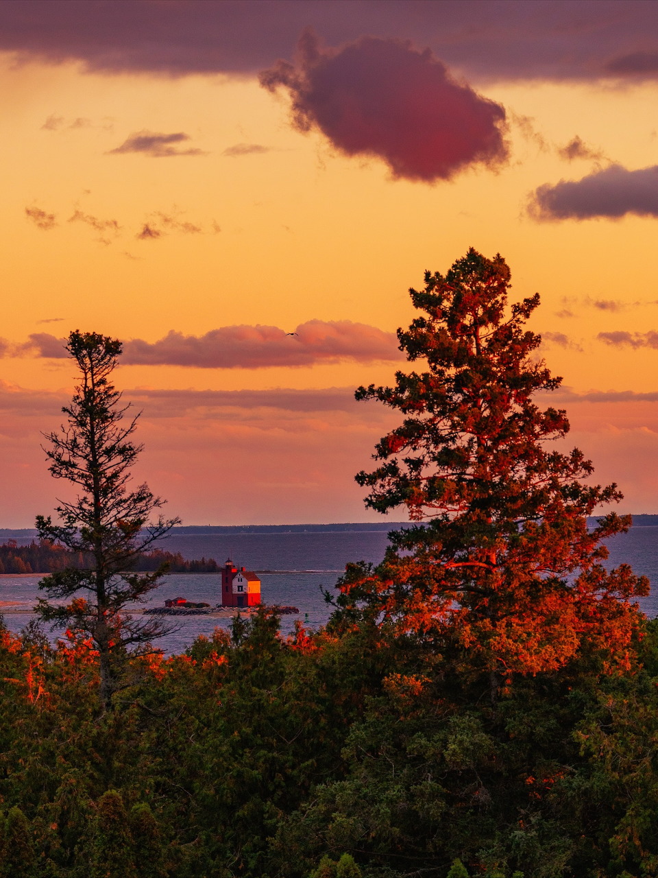 Mackinac Island Autumn Sunset